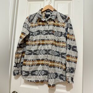 Pendleton X Ariat Women Small Aztec Button Up Billie Jean Shirt Western EUC